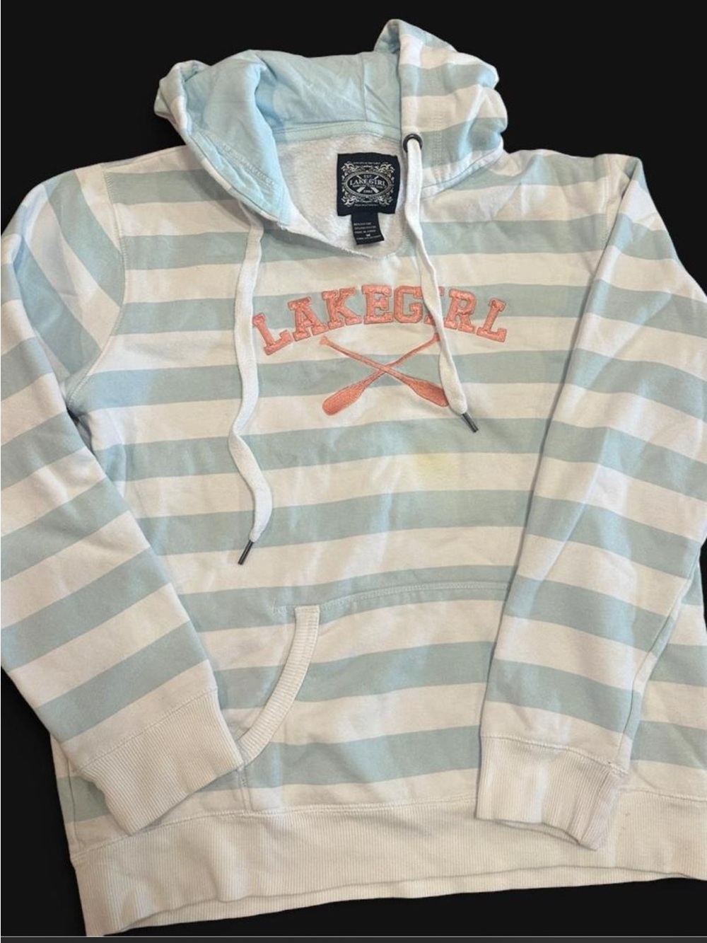 Lakegirl Lakeside Stripe Hoodie Size Medium 💙